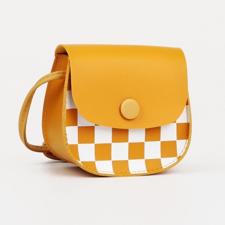Baby bag on magnet, long belt, yellow color