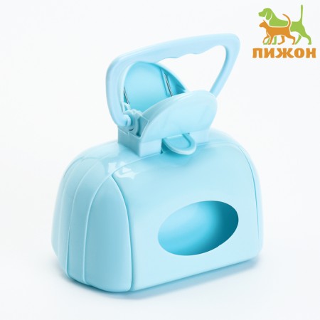 A scoop for cleaning dogs with packet pocket pockets, 16 cm x 10 cm, blue 7333737