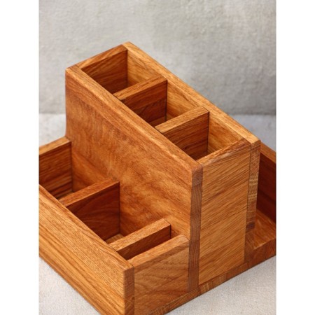 Stand - ADELICA napkin, 14 × 15 × 12 cm, oak-3