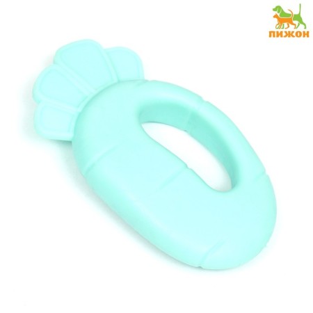 Dog toy "Carrots", TPE, 10 cm, green