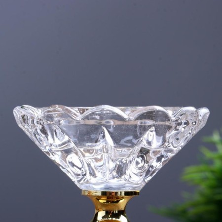 Glass of Glass for 1 candle "Blocked bud" 8x7x7 cm-4