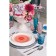 Porcelain shade "Cosmos", d = 21.2 cm, red color