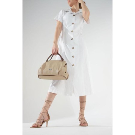Bag-tout on lightning, beige color-3