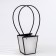 Bag for flowers white moisture-resistant, 12x12-8x8-12.5 cm