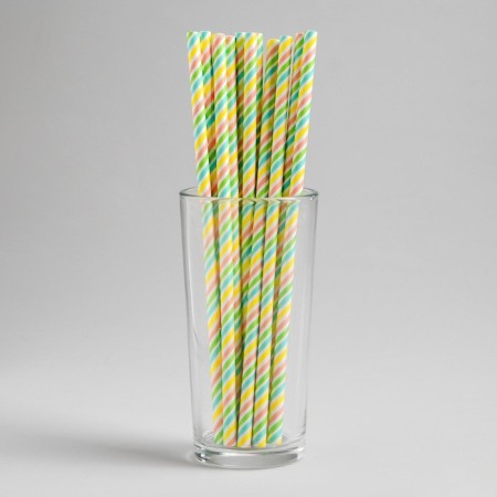 Pipe for the cocktail "Color spiral", a set of 12 pcs.-1