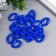Decor for creativity plastic "Ring for the chain" bright blue set 25 pcs 2.3x1.65 cm