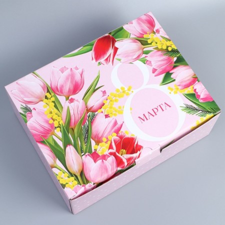 Box Gift team, packaging, “March 8”, 30 x 23 x 12 cm-1