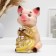 Piggy bank "Large piglet with a bag" 17x14x24cm mix
