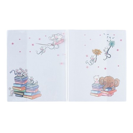 Set of covers PVC 213 x 355 mm, 140 μm, 3 pieces, "mice at school", for a diary and notebooks-1