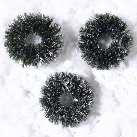 Decor "New Year's Wreath", set of 3 pcs., Size 1 pc. -3 cm, the color is light green-1