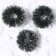 Decor "New Year's Wreath", set of 3 pcs., Size 1 pc. -3 cm, the color is light green
