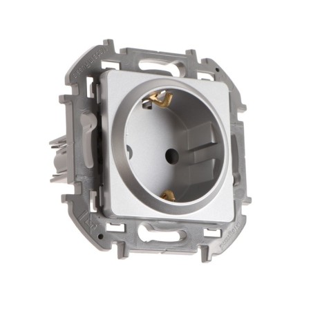 LEGRAND Inspiria socket, 2 K+ 3, 16 A, 250 V, aluminum