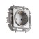 LEGRAND Inspiria socket, 2 K+ 3, 16 A, 250 V, aluminum
