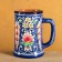 Mug Rishtan ceramics "Flowers", 500 ml, blue