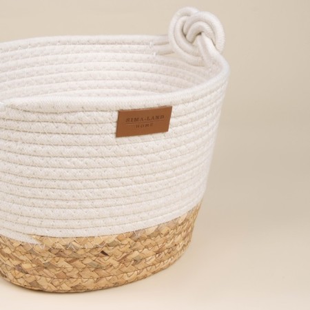 SL Home storage baskets, wicker, handmade, 3 pcs: 24 × 21 × 17 cm, 30 × 25 × 22 cm, 35 × 30 × 27 cm-4