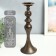 Summary Metal for 1 candle "Rudolfo" aged bronze 13x13x37 cm