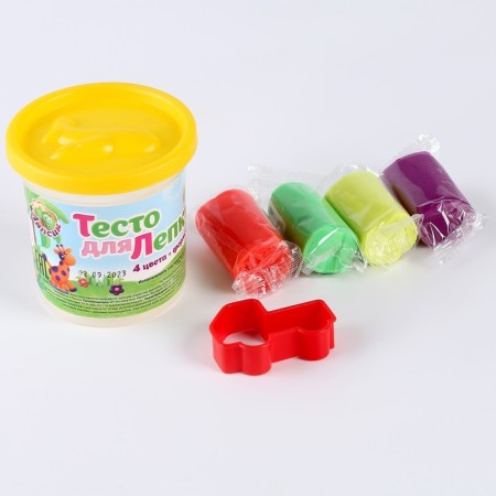 Bank sculpting dough 4 colors in 25 g + molder mold-9