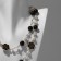 Beads with pearls "Galance" ball No. 10, black and white color in gold, l = 80 cm