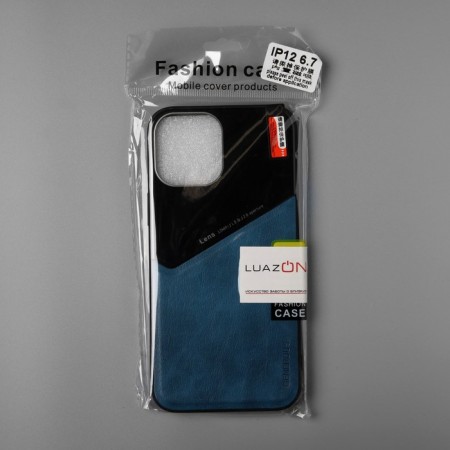 Luazon cover for iPhone 12 Pro Max, Magsafe Support, Glass and Skin Insert, Blue-4