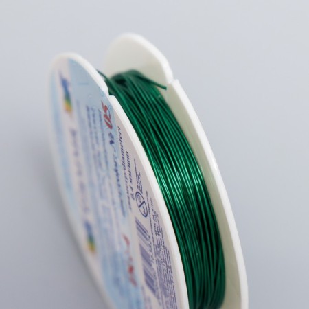 Biser wire "Gamma" 0.4mm. 10 m ± 0.5 m green-2
