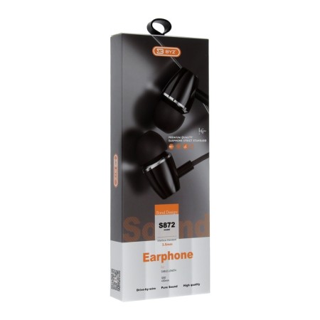 Nausiki Byz S872, wired, vacuum, 3.5 mm, 1.2 m, black-2
