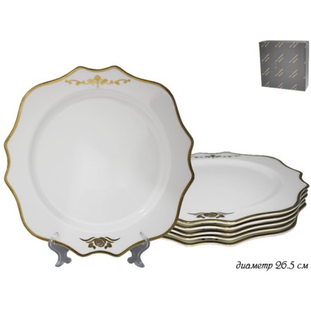 Set of plates Lenardi Rich, d = 26.5 cm, 6 pcs
