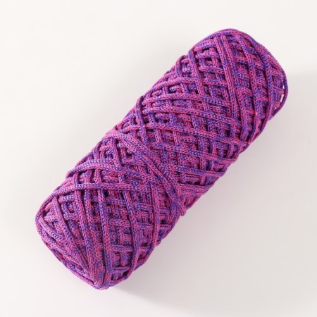 Knitting cord 35% cotton, 65% polypropylene 3 mm 85m/160 ± 10 g (fuchsia/purple)-1