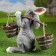 Garden figure "Hare with a rocker" 35cm