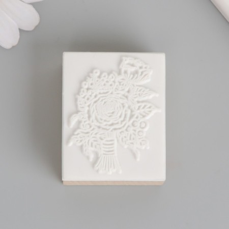 Printing wood, rubber "Bouquet with berries" 5x4x2.5 cm-2