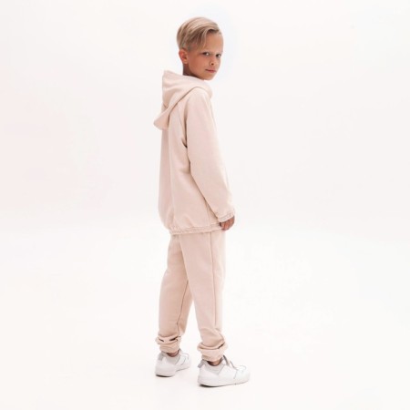 Kids (hoodies, trousers) casual collection kids beige color, height 128-7