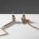Hanging earrings "Geometry" Triangles, color gold, 7.5 cm