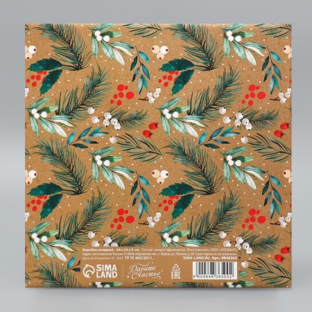 Folding box "Bright New Year", 20 x 20 x 5 cm, New Year-5
