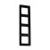 Frame Legrand Inspiria, 4 post, anthracite