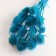 Set of dried flowers "Brush", banch 7-8 pcs, length 50 (+/- 6 cm), bright blue