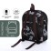 Baby backpack on lightning, external pocket, camouflage color/green