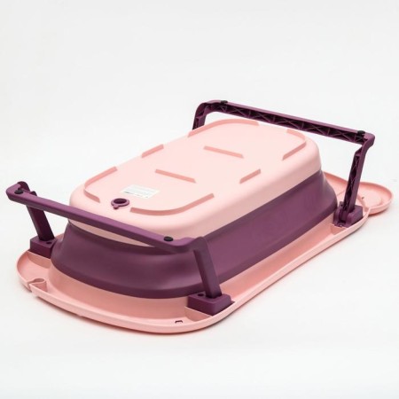 Bath Bath Folding with a drain, "Bear", 83 cm., Pink color-5