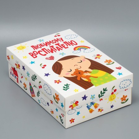 Gift folding box, packaging, "Favorite Educator", 30 x 20 x 9 cm-1