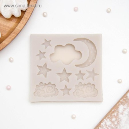 Mold "Night", silicone, 8.3 × 8.7 cm, color mix-5