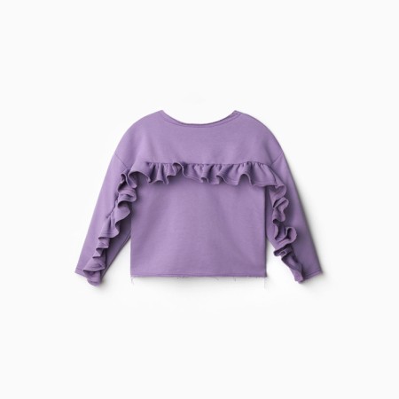 Свитшот для девочки MINAKU: Casual Collection KIDS, цвет сиреневый, рост 122 см-8