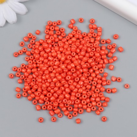 Glass beads 6/0 "orange" bright 450 g-1