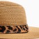 Women's hat with a leopard strap minaku brown color, river 58