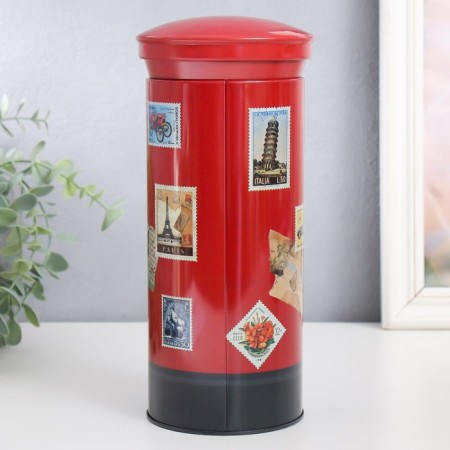 Piggy bank Metal "Postal Box. Mix" MIX 11x11x20 cm-4