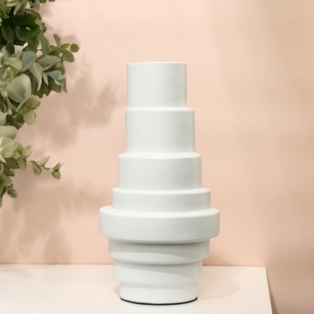 Vase for flowers "Geometry" Polystone, 17 x 17 x 36 cm-4