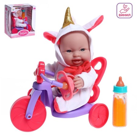 Pups "Baby" on a bicycle with accessories
