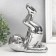 Souvenir ceramic stand for the glass "Cosmonaut - gravity" silver 16x11x19.5 cm