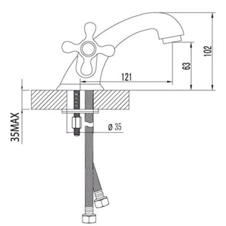 Lemark Standard LM2106C washbasin mixer-1