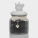 Glass Bank for bulk products with ceramic lid "Tea Conversations", 700 ml, 10.7 × 17 cm, white color