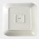 Porcelain plate square Magistro "Blanche. Flower ", 30 × 30 cm, white color