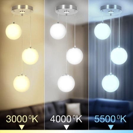 Suspended Citilux “Adam Smart” CL228A031 42x42x45 cm, 3x12W, LED, Gray color.-1