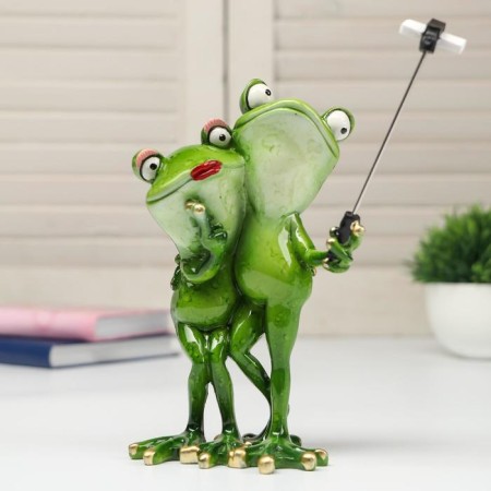 Souvenir Polystone Lak "A couple of frog Selfishi" 20.5x11x13.5 cm